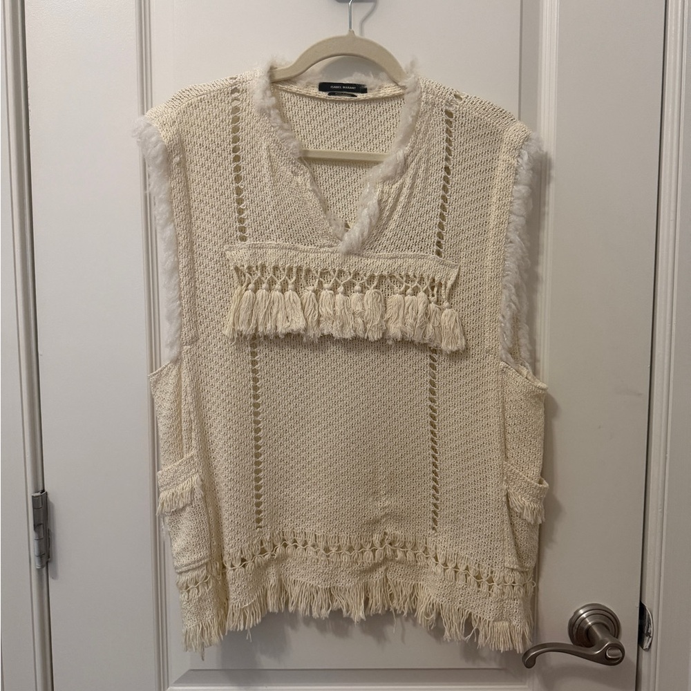 Isabel Marant Knit Fringe Sweater Vest